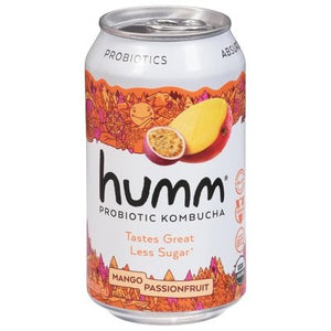 Humm Kombucha Kombucha Probiotic Mango Passionfruit 6/12 OZ [UNFI #2888899] [ebt] D