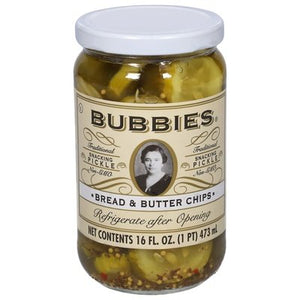 Bubbies Snacking Pickle Bread & Butter Chips 6/16 OZ [UNFI #2462216] [ebt]