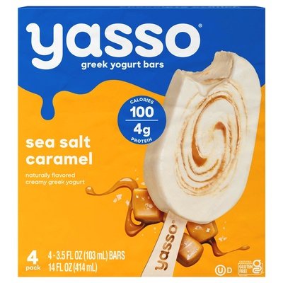 Yasso Greek Yogurt Bars Sea Salt Caramel 8/4/3.5 OZ [UNFI #1526060] [ebt]