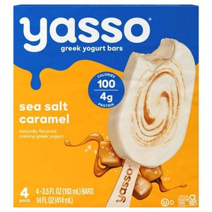 Yasso Greek Yogurt Bars Sea Salt Caramel 8/4/3.5 OZ [UNFI #1526060] [ebt]