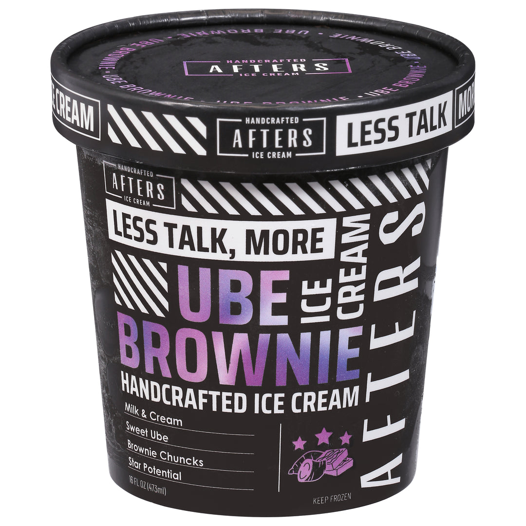 Afters Ice Cream Ice Cream Milk & Cream Handcrafted Ube Brownie 8/16 FZ [UNFI #3015237] [ebt]