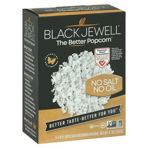 Black Jewell Microwave Popcorn No Salt No Oil 6/8.7 OZ [UNFI #1717289] [ebt]