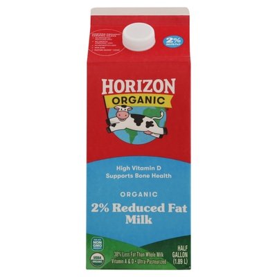 Horizon Milk Reduced Fat 2% Organic 6/64 OZ [UNFI #0956516] [ebt]