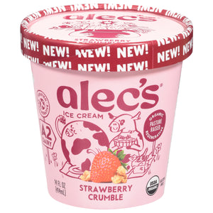 Alecs Ice Cream Ice Cream Strawberry Crumble 8/14 FZ [UNFI #3051893] [ebt]