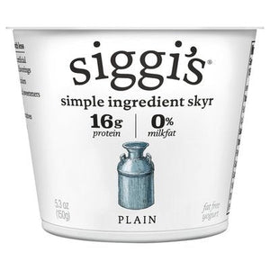 Siggis Yogurt Plain Fat Free 12/5.3 OZ [UNFI #694455] [ebt]