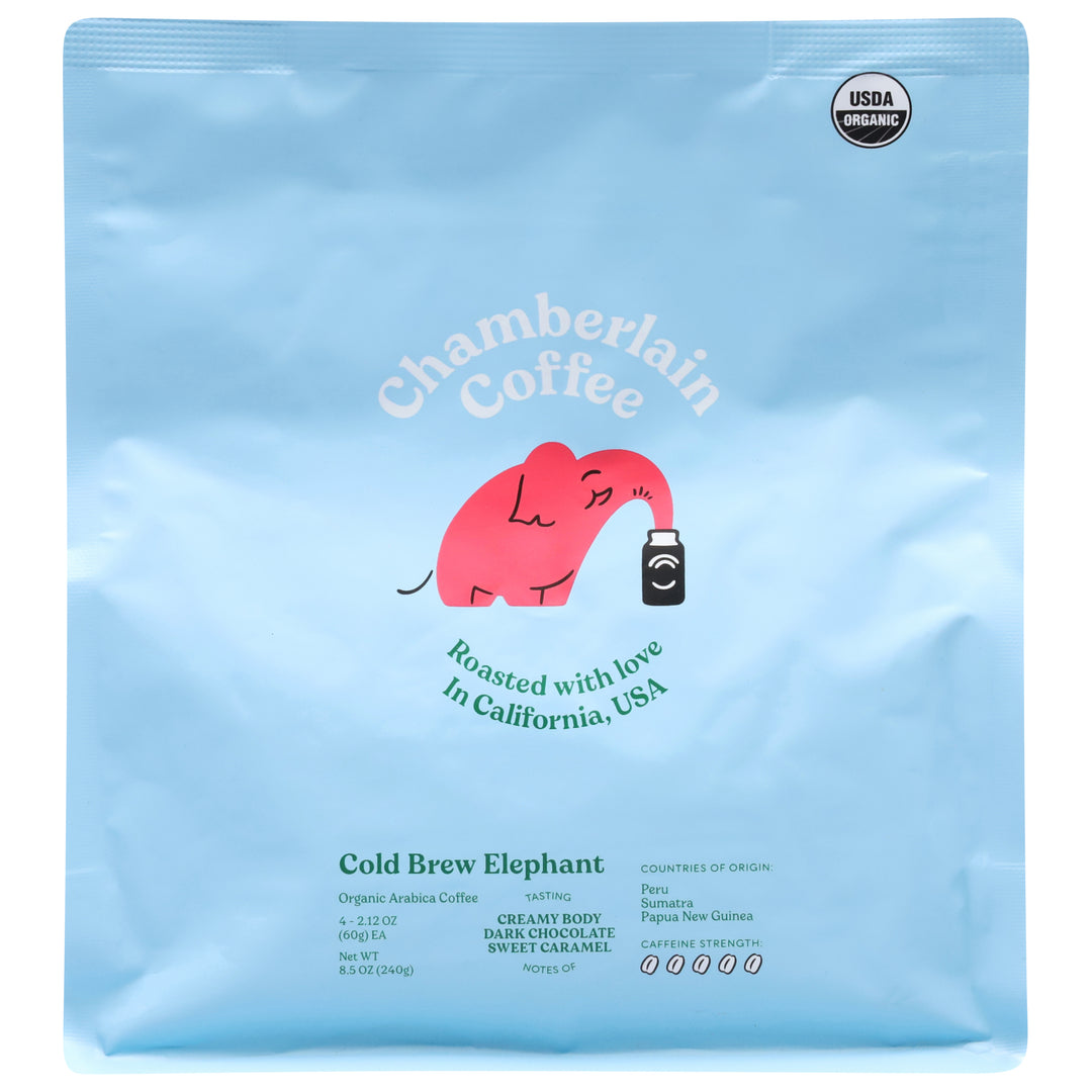 Chamberlain Coffee Coffee Organic Arabica Cold Brew Elephant 6/8.5 OZ [UNFI #3166469] [ebt]
