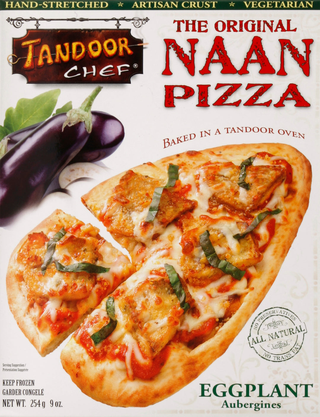 Deep Pizza Naan Artisan Crust Eggplant 12/9 OZ [UNFI #2504520] [ebt]