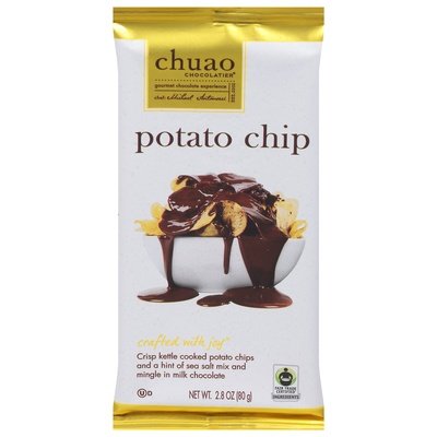 Chuao Chocolatier Milk Chocolate Bar Potato Chip 12/2.8 OZ [UNFI #1065713] [ebt]