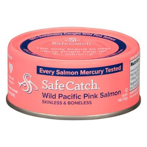 Safe Catch Pink Salmon Wild Pacific Skinless & Boneless 6/5 OZ [UNFI #2257442] [ebt]