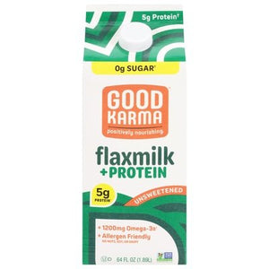 Good Karma Flaxmilk + Protein Unsweetened 6/64 OZ [UNFI #1201995] [ebt]