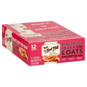 Bobs Red Mill Bobs Better Bar Peanut Butter Jelly & Oats 12/1.76 Z [UNFI #2369478] [ebt]