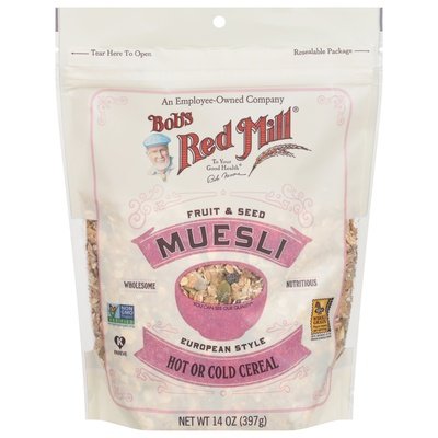 Bobs Red Mill Muesli Hot or Cold Cereal Fruit & Seed European Style 4/14 OZ [UNFI #1986231] [ebt]