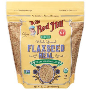 Bobs Red Mill Flaxseed Meal Organic Whole Ground 4/32 OZ [UNFI #2153146] [ebt]