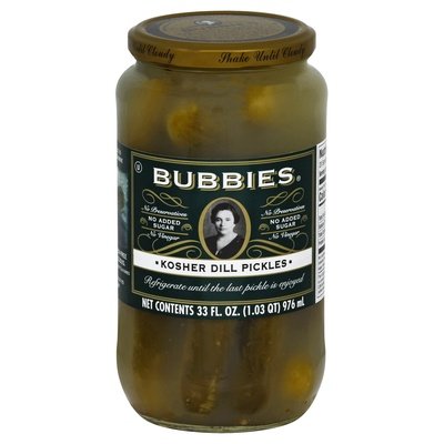 Bubbies Kosher Dill Pickles 6/33 OZ [UNFI #2590883] [ebt]