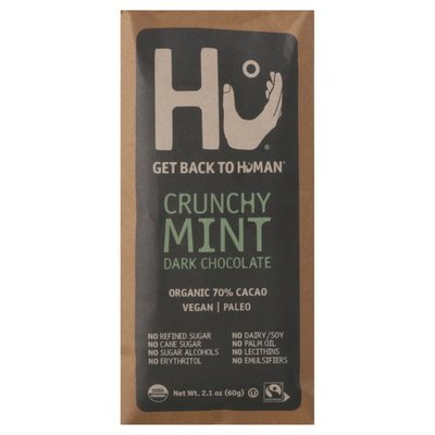 Hu Dark Chocolate Organic Crunchy Mint 70% Cacao 12/2.1 OZ [UNFI #2739563] [ebt]