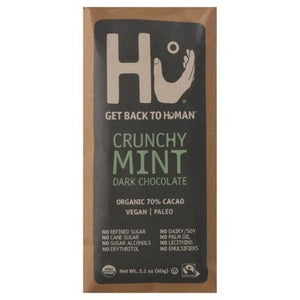 Hu Dark Chocolate Organic Crunchy Mint 70% Cacao 12/2.1 OZ [UNFI #2739563] [ebt]