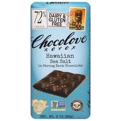 Chocolove Dark Chocolate Strong Hawaiian Sea Salt 72% Cocoa 12/3 OZ [UNFI #2954246] [ebt]