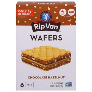 Rip Van Wafels Wafers Chocolate Hazelnut 6 Pack 6/4.68 OZ [UNFI #2932374] [ebt]