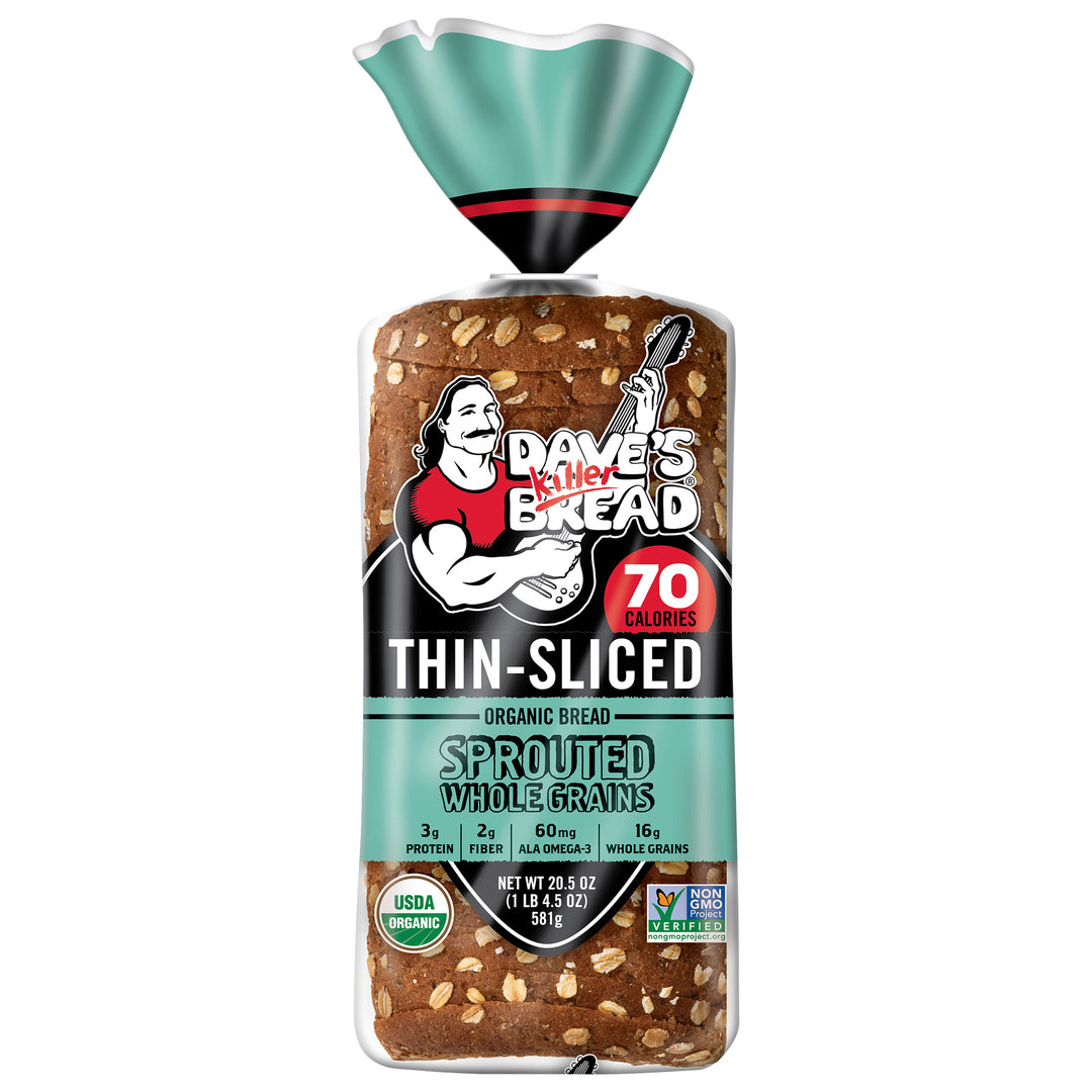 Daves Killer Bread Bread Organic Thin-Sliced Sprouted Whole Grains 10/20.5 OZ [UNFI #2592327] [ebt]