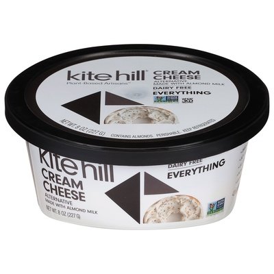 Kite Hill Cream Cheese Alternative Dairy Free Everything 6/8 OZ [UNFI #2352557] [ebt]