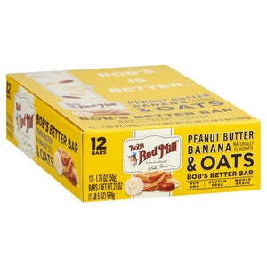 Bobs Red Mill Bobs Better Bar Peanut Butter Banana & Oats 12/1.76 Z [UNFI #2369452] [ebt]