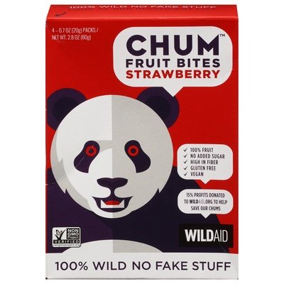 Chum Fruit Bites Fruit Bites Strawberry 12/2.8 OZ [UNFI #2847606] [ebt]
