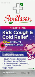 Similasan Cough & Cold Relief Kids Nighttime Cough Syrup Grape Flavor 1/4 FZ [UNFI #2063204]