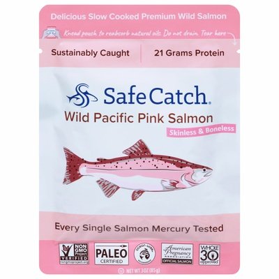 Safe Catch Pink Salmon Wild Pacific Skinless & Boneless 12/3 OZ [UNFI #2399350] [ebt]