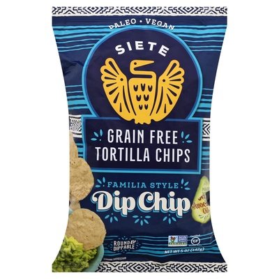 Siete Tortilla Chips Grain Free Dip Chip Familia Style 12/5 OZ [UNFI #2520260] [ebt]