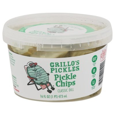 Grillos Pickles Pickle Chips Classic Dill 6/16 OZ [UNFI #1823889] [ebt]