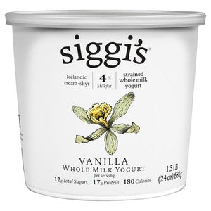 Siggis Yogurt Whole Milk Vanilla 6/24 OZ [UNFI #3027372] [ebt]