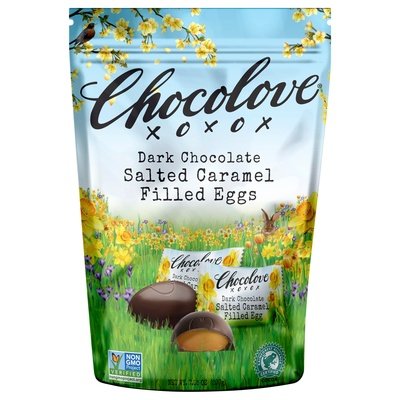 Chocolove Dark Chocolate Eggs Salted Caramel Filled 8/7.05 OZ [UNFI #2511459] [ebt]