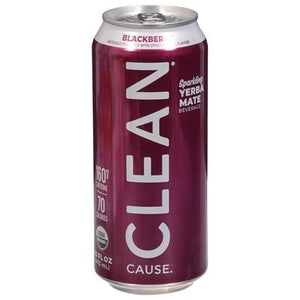 Clean Cause Yerba Mate Beverage Sparkling Blackberry 12/16 OZ [UNFI #2406767] [ebt] D
