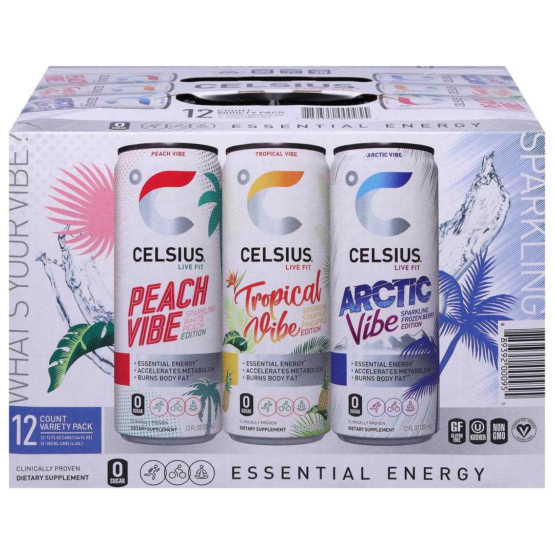 Celsius Energy Drink Variety Pack 2/12/12 FZ [UNFI #2885515] [ebt] D