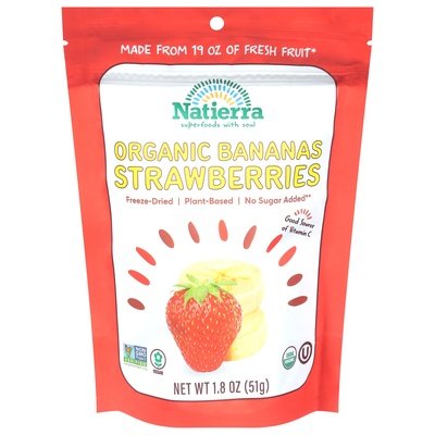 Natierra Strawberries + Bananas Organic 12/1.8 OZ [UNFI #1149608] [ebt]