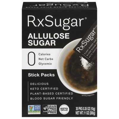 Rxsugar Allulose Sugar Stick Packs 6/11 OZ [UNFI #2581254] [ebt]