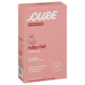 Cure Hydration Electrolyte Mix Hydration Ruby Riot Grapefruit 8 Pack 12/8 CT [UNFI #2961993] [ebt]