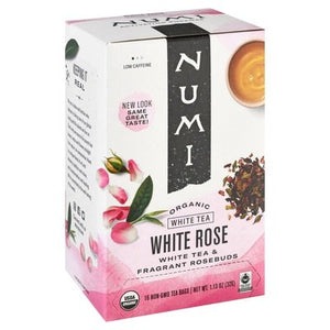 Numi Tea White Tea Organic White Rose Tea Bags 6/16 Bag [UNFI #0882290] [ebt]