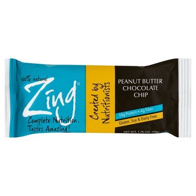 Zing Bar Bar Peanut Butter Chocolate Chip 12/1.76OZ [UNFI #1055144] [ebt]