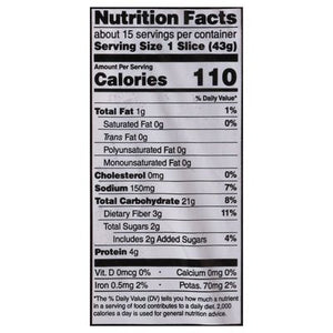 Rudis Rocky Mountain Bakery Bread Organic 100% Whole Wheat Honey Sweet 8/22 OZ [UNFI #940387] [ebt]