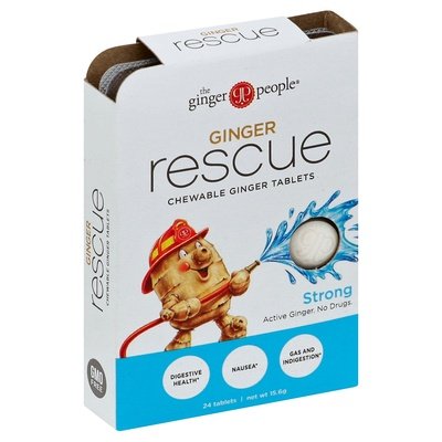 Ginger People Ginger Rescue Strong Chewing Ginger Tablets 10/24 TAB [UNFI #1751627]