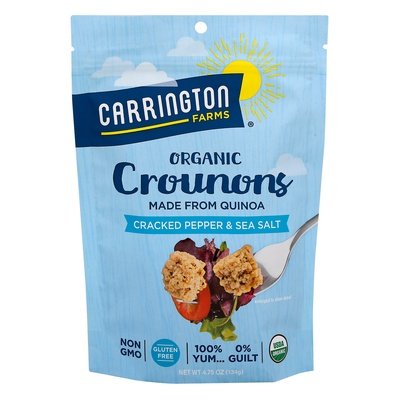 Carrington Farms Crounons Organic Cracked Pepper & Sea Salt 6/4.75 OZ [UNFI #2378545] [ebt]