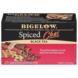 Bigelow Black Tea Spiced Chai Tea Bags 6/20 Bag [UNFI #0942292] [ebt]