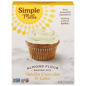 Simple Mills Baking Mix Vanilla Cupcake & Cake Almond Flour 6/11.5 OZ [UNFI #1721471] [ebt]