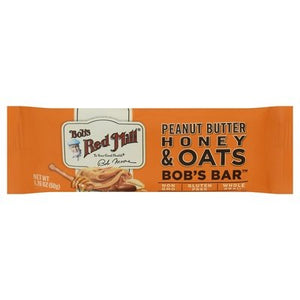 Bobs Red Mill Bobs Bar Peanut Butter Honey & Oats 12/1.76 Z [UNFI #2529204] [ebt]
