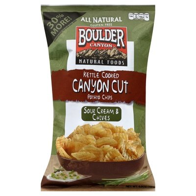 Boulder Canyon Potato Chips Kettle Cooked Sour Cream & Chives 12/6.5 OZ [UNFI #1137017] [ebt]