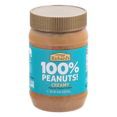 Crazy Richards Peanut Butter Natural Creamy 12/16 OZ [UNFI #943845] [ebt]