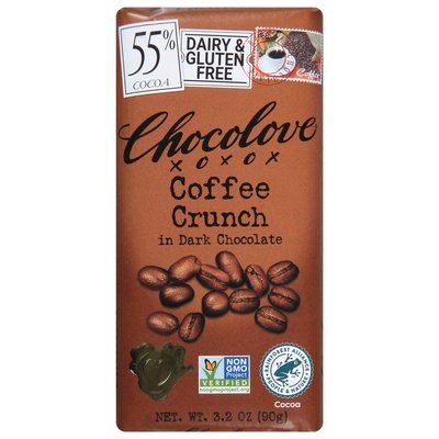 Chocolove Coffee Crunch In Dark Chocolate 55% Cocoa 12/3.2 OZ [UNFI #0193292] [ebt]