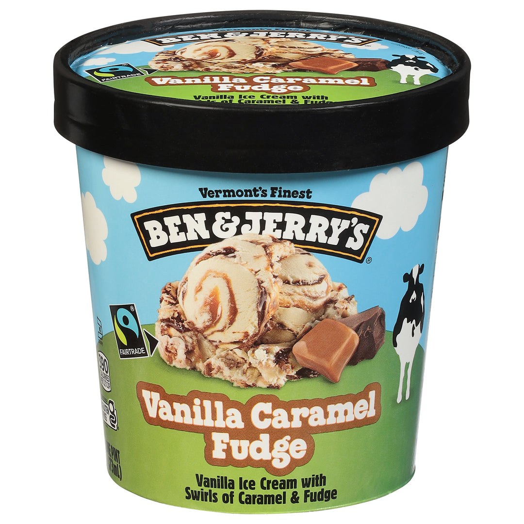 Ben & Jerrys Ice Cream Vanilla Caramel Fudge 8/PINT [UNFI #0362996] [ebt]