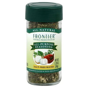 Frontier Nat Prod Co-Op All Purpose Seasoning Salt-Free Blend 1.20 OZ [UNFI #0439562] [ebt]
